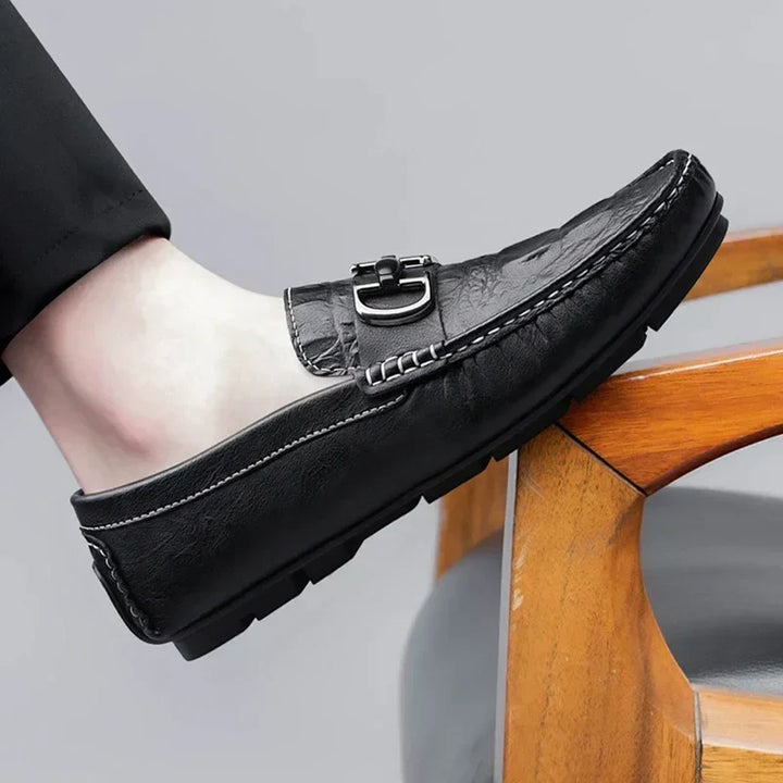 Mens Loafers Genuine Leather Slip-On