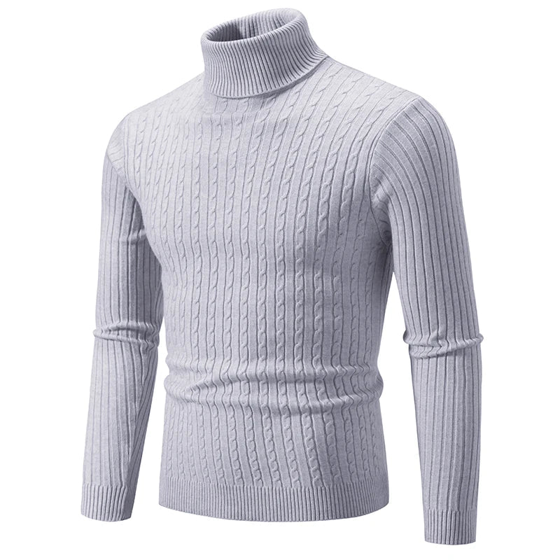 Mens Knit Sweater Crew Neck Warm