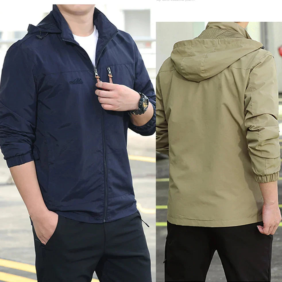 Unisex Jacket Lightweight Water-Resistant Casual Fit
