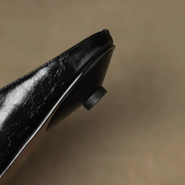Womens Genuine Leather Mules Slip-On Style
