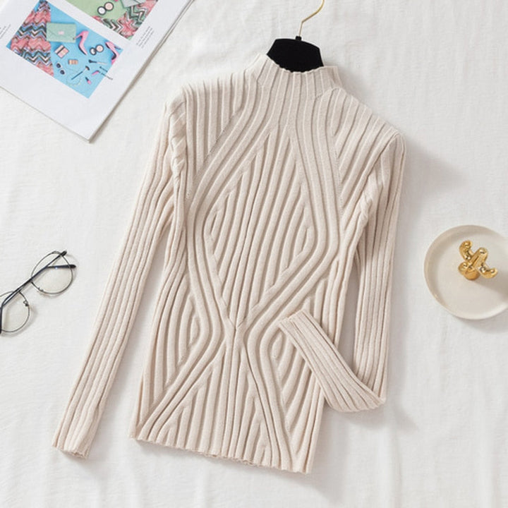 Womens Knit Sweater Cozy Classic Fit