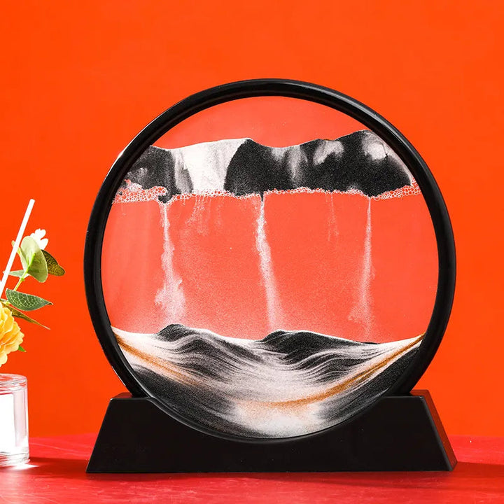 Decorative Glass Hourglass with Flowing Sand