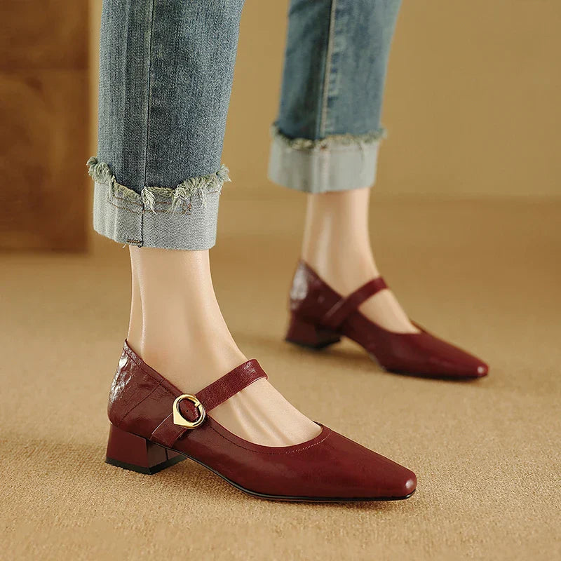 Womens Heels Genuine Leather Classic Fit