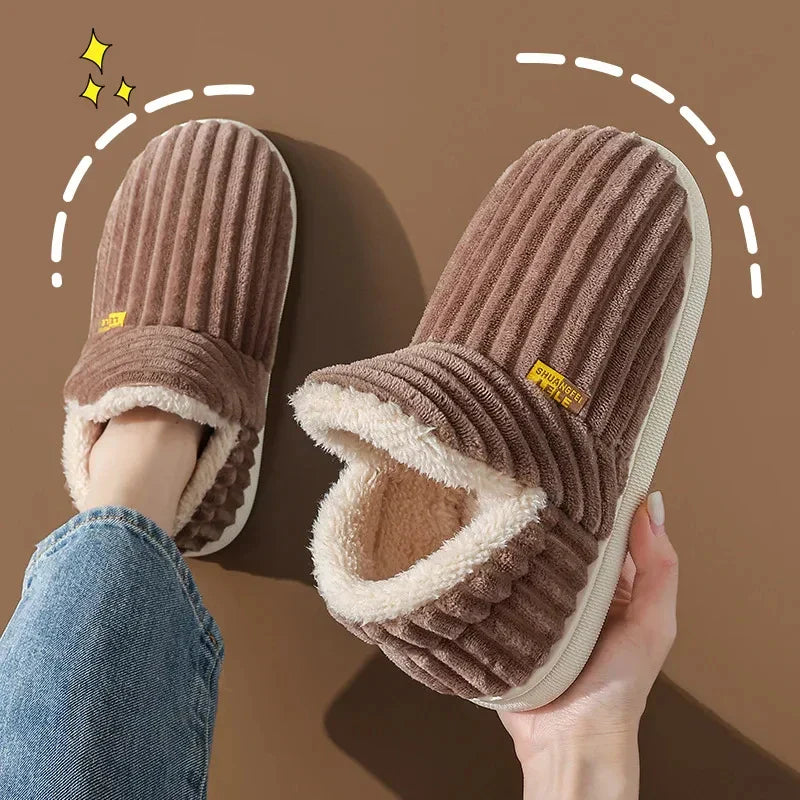 Womens Faux Fur Slide Slippers Soft Warm Indoor Shoes