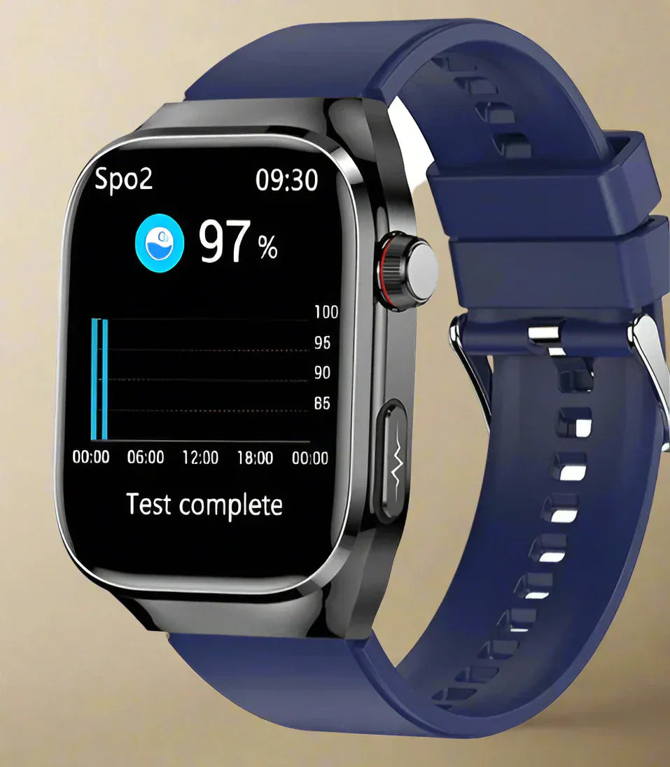 Unisex Smartwatch with ECG Blood Sugar Monitor Amoled Display