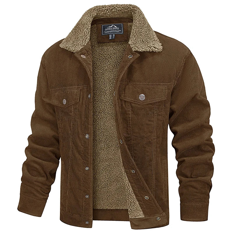 Mens Corduroy Jacket Cotton Rugged Fit