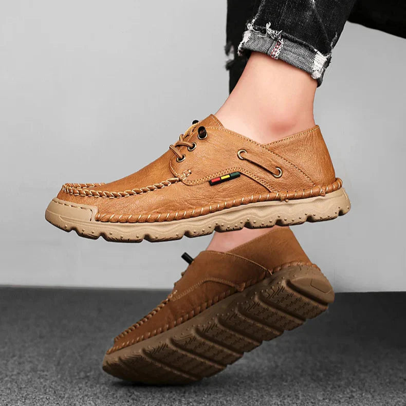 Mens Leather Shoes Genuine Leather Slip-On