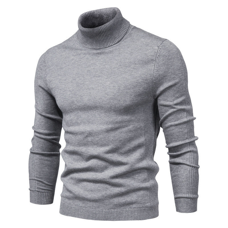 Mens Turtleneck Sweater Breathable Knit Fit