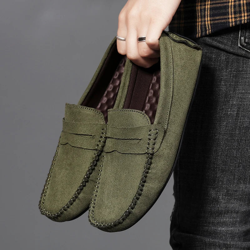 Mens Leather Slip-On Shoes Stylish Fit