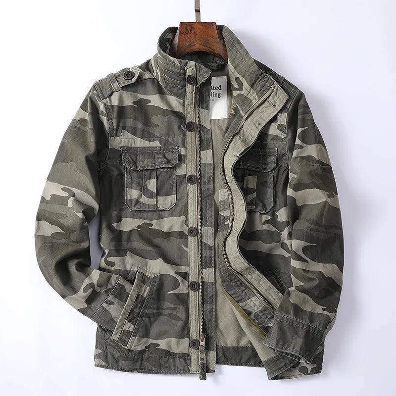 Mens Cargo Jacket Classic Fit Durable Material