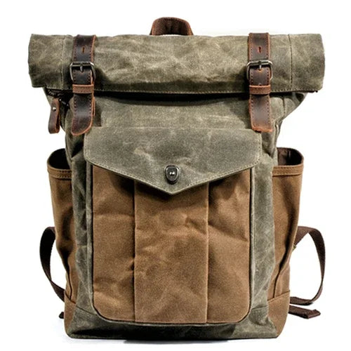 Unisex Backpack Genuine Leather Vintage Style