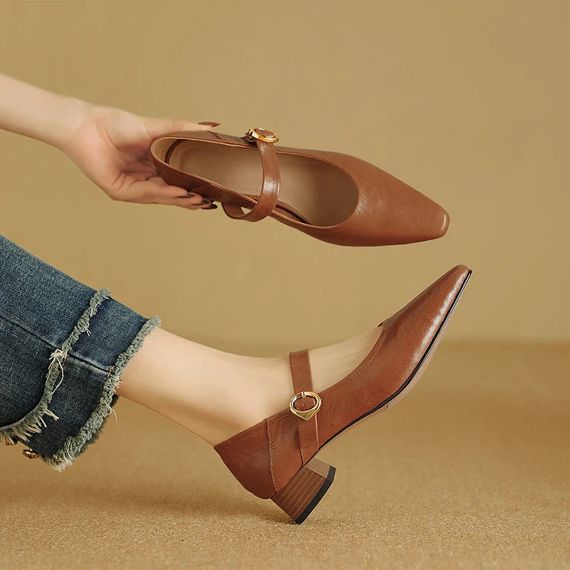 Womens Heels Genuine Leather Classic Fit
