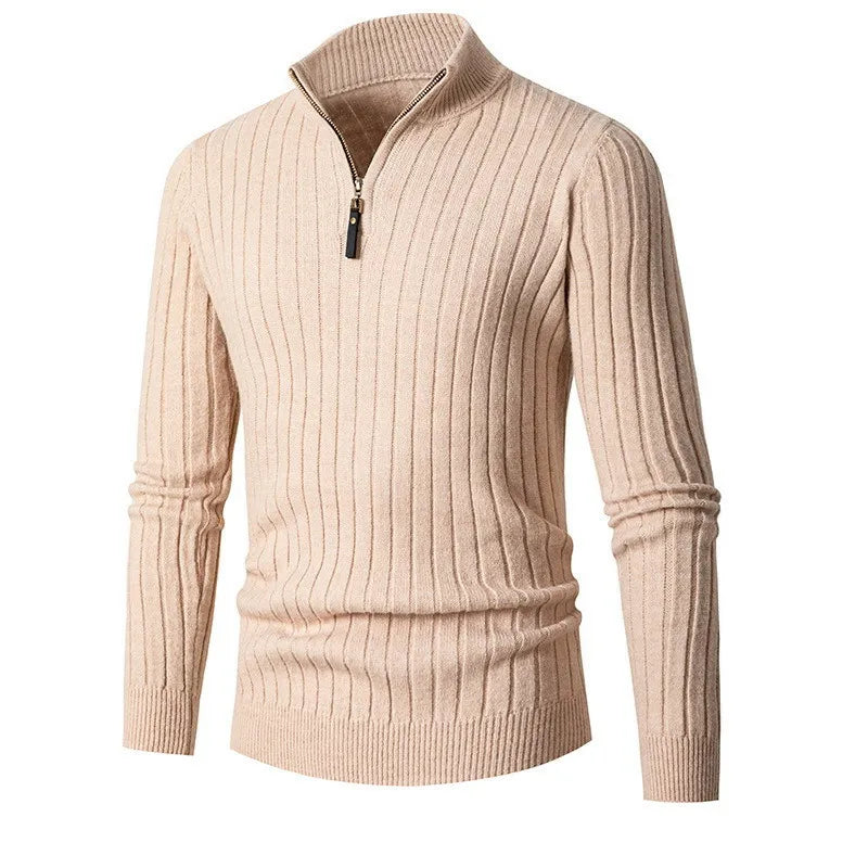 Mens Half-Zip Sweater Knit Casual Fit