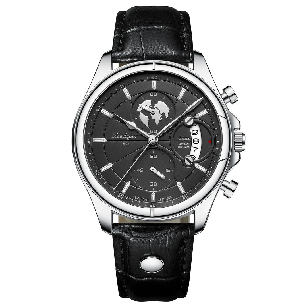 Unisex Leather Wristwatch Classic Vintage Style