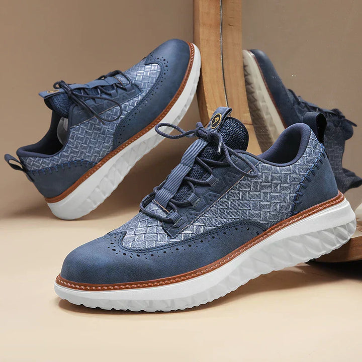 Mens Lace-Up Platform Walking Sneakers