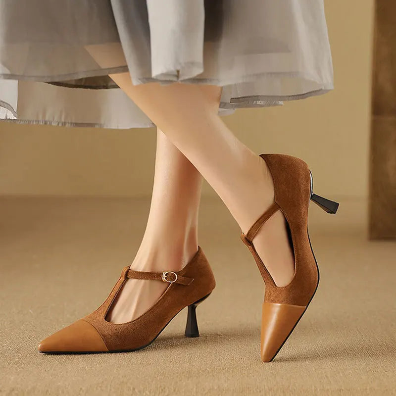 Womens Leather Heels Classic Fit - BritishMode