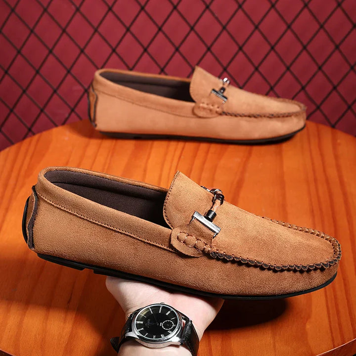 Mens Suede Loafers Slip-On Comfortable