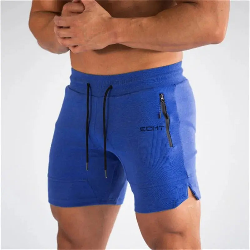 Mens Sports Shorts with Zippered Pockets Athletic Fit