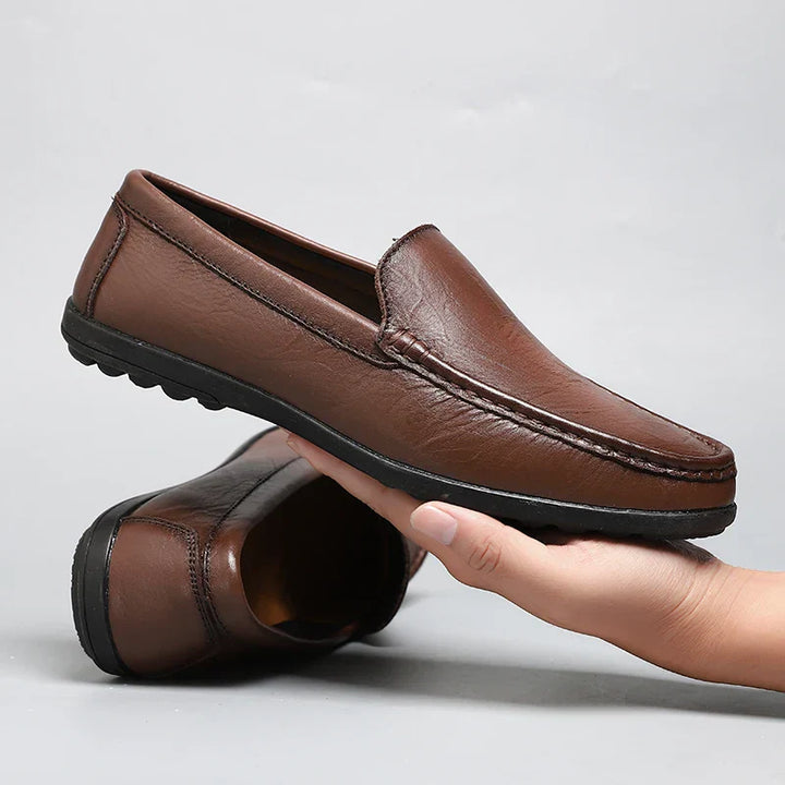 Mens Loafers Genuine Leather Slip-On