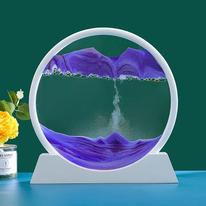 Decorative Glass Hourglass with Flowing Sand