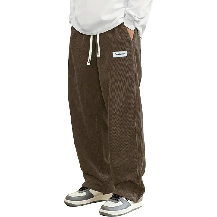 Mens Corduroy Casual Pants Relaxed Fit