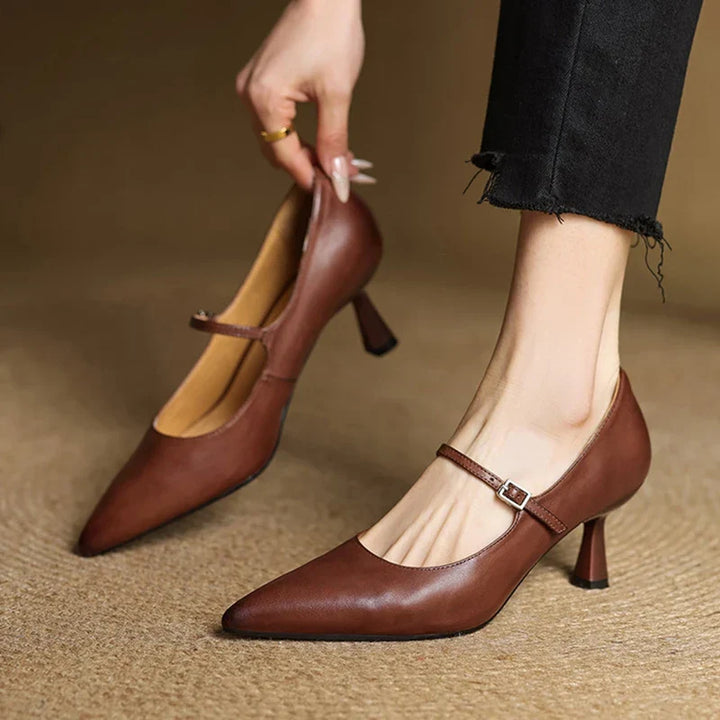 Womens Genuine Leather Pumps Classic Fit