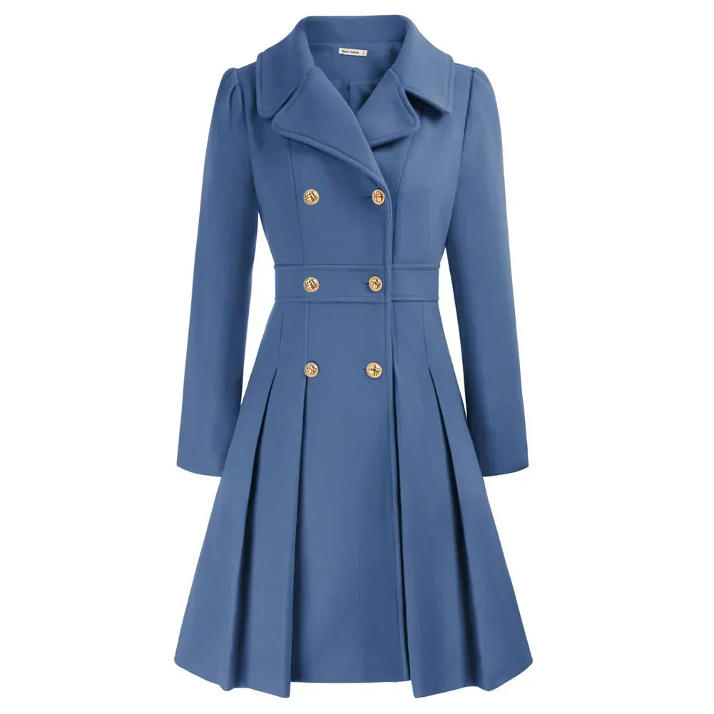 Womens Wool Peacoat A-Line Stylish Fit
