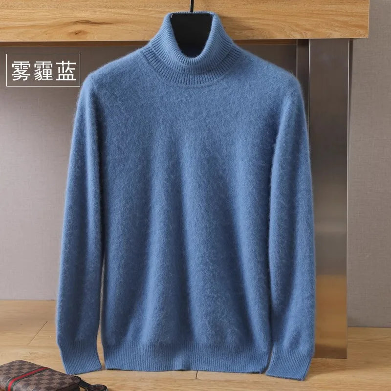 Mens Cashmere Crew Neck Sweater Soft Fit