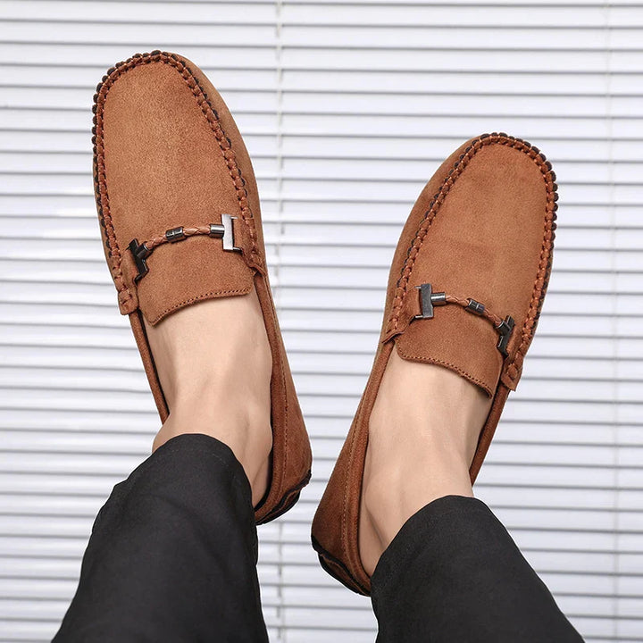 Mens Suede Loafers Slip-On Comfortable