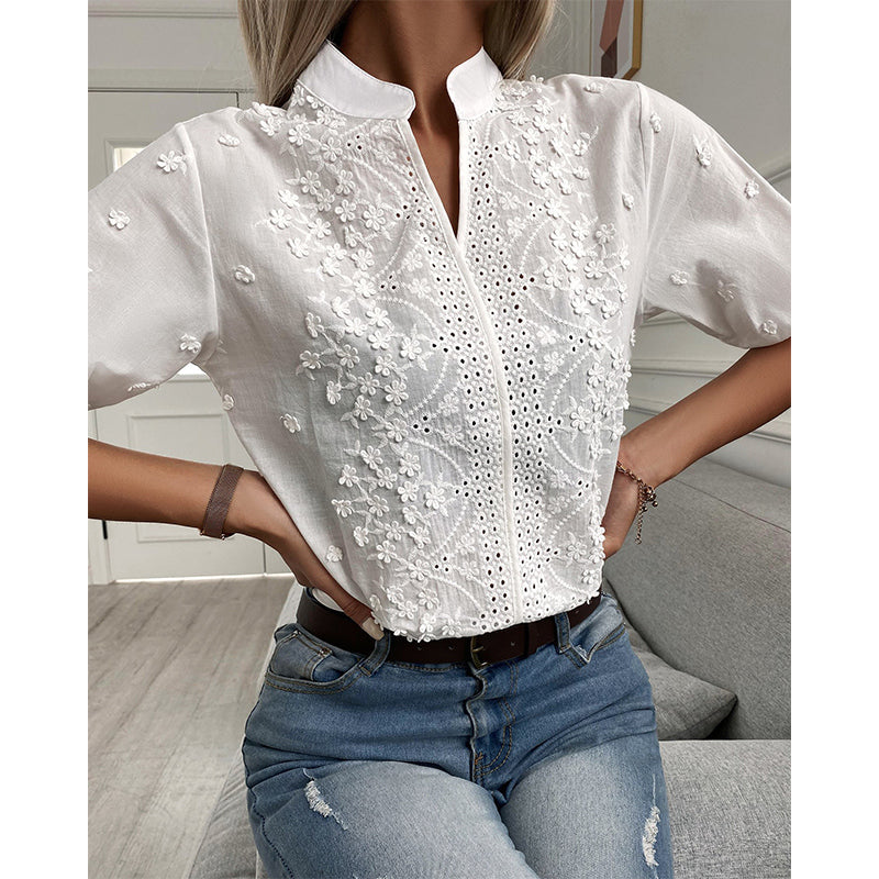 Womens Blouse Lightweight Relaxed Fit