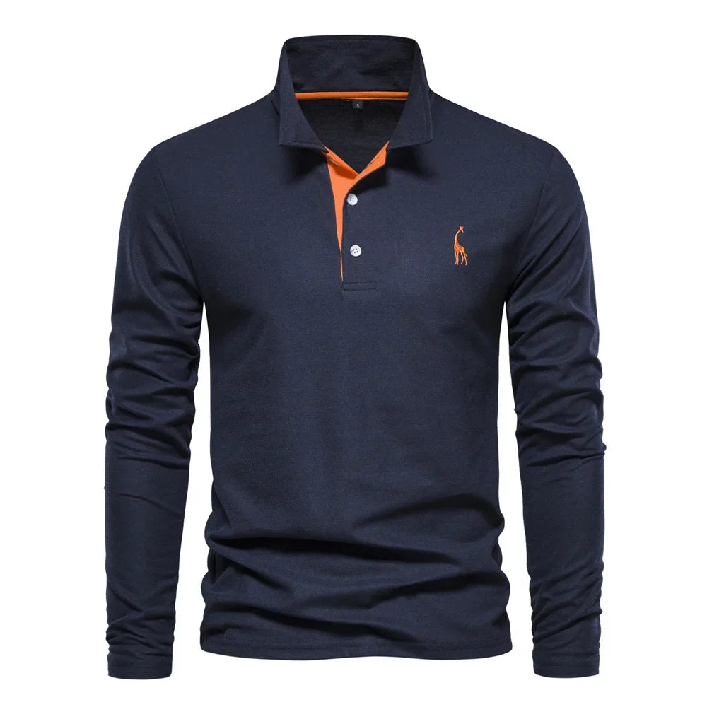 Mens Polo Shirt Embroidered Classic Fit