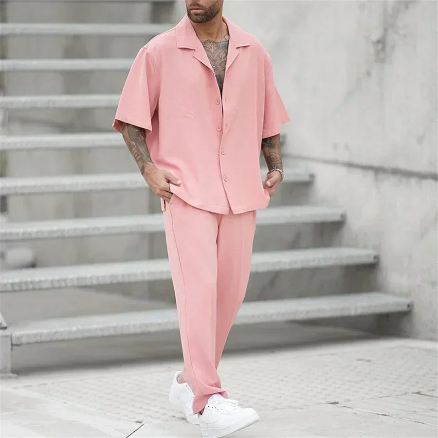 Mens Summer Clothing Set Lightweight Comfortable Fit