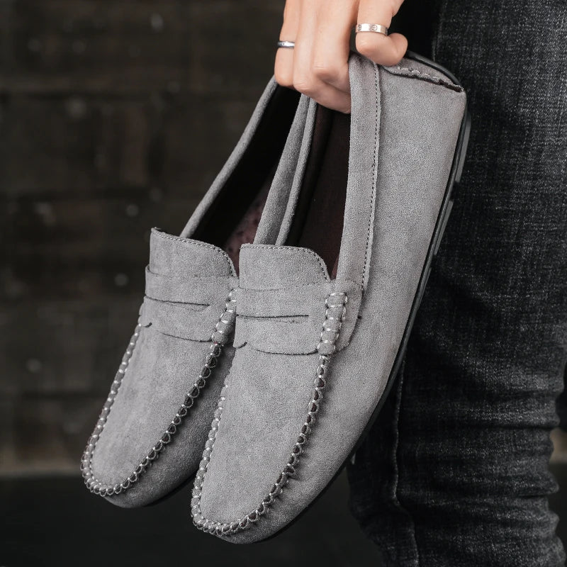 Mens Leather Slip-On Shoes Stylish Fit