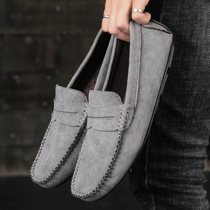Mens Leather Slip-On Shoes Stylish Fit
