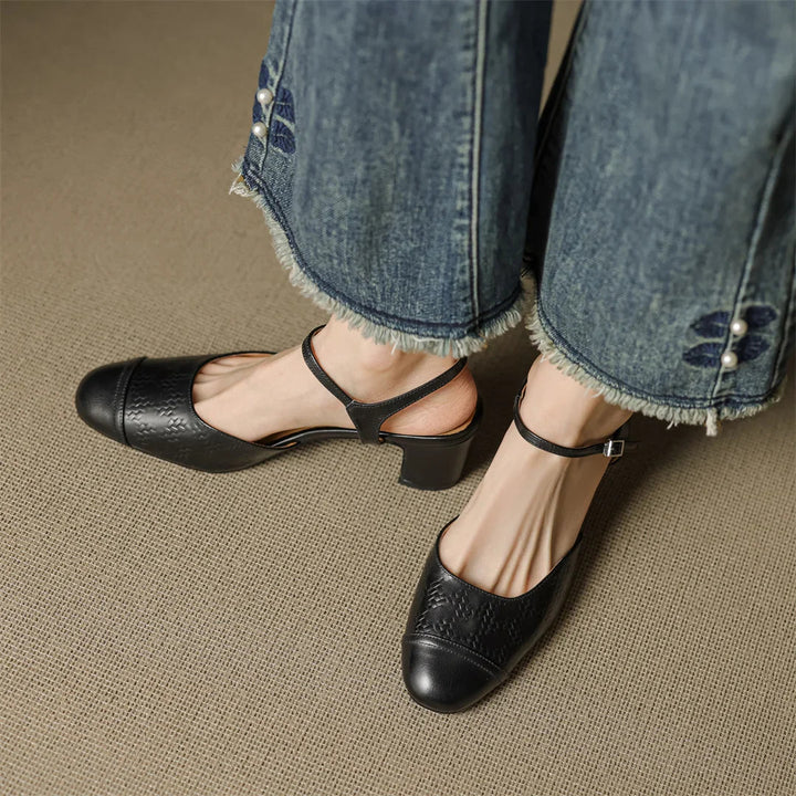 Womens Genuine Leather Pumps Classic Fit