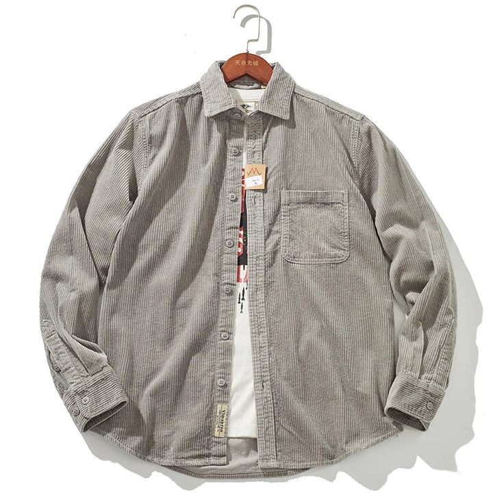 Mens Corduroy Jacket Warm Fitted Winter Coat