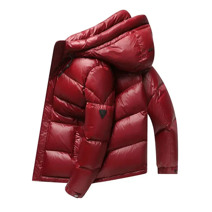 Mens Hooded Winter Jacket Insulated Warm Fit