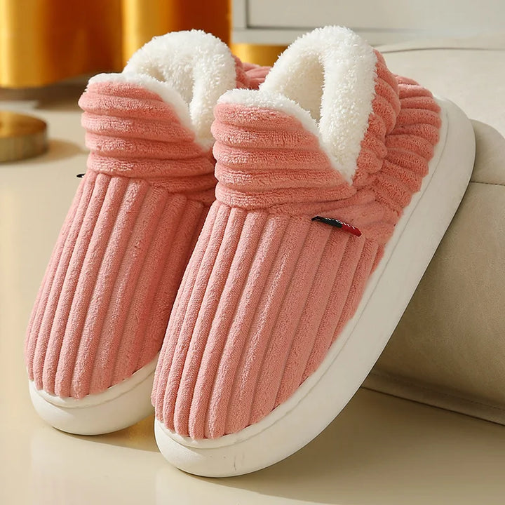 Womens Faux Fur Slide Slippers Soft Warm Indoor Shoes