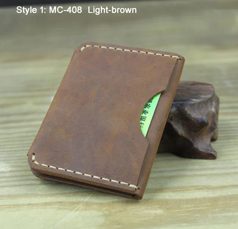 Mens Card Wallet Genuine Leather Slim Fit