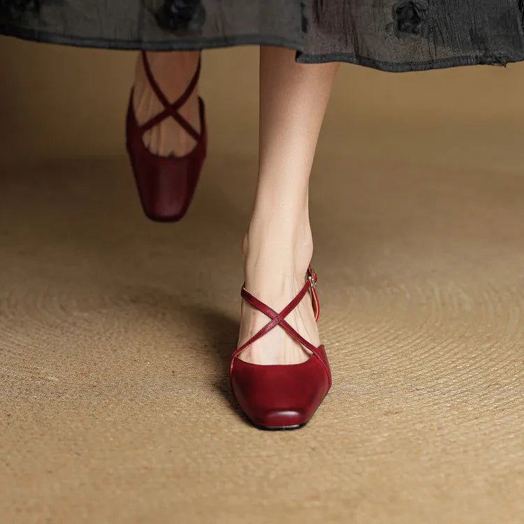 Womens Heels Genuine Leather Classic Fit