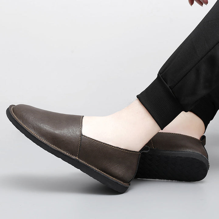 Mens Loafers Genuine Leather Slip-On