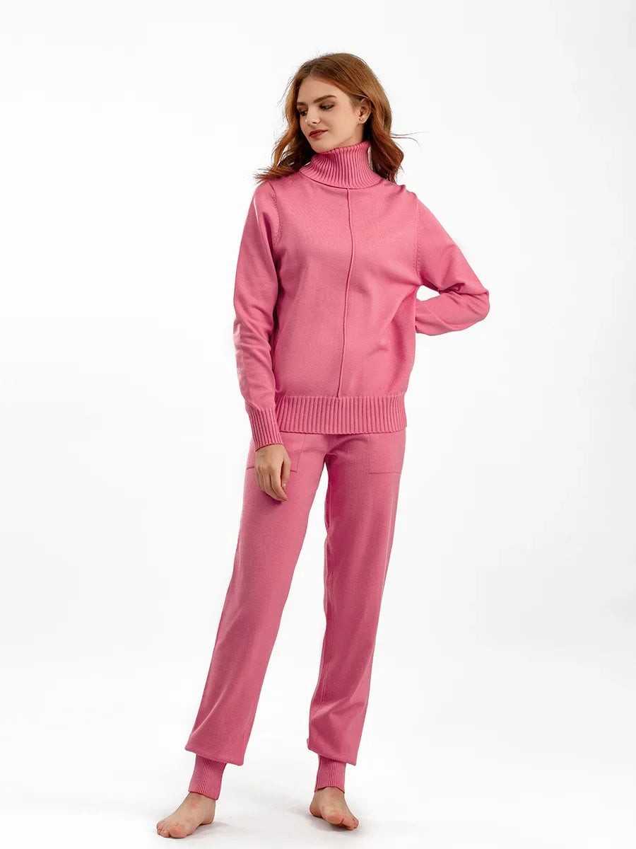 Womens Knit Two-Piece Outfit Cozy Fit - BritishMode