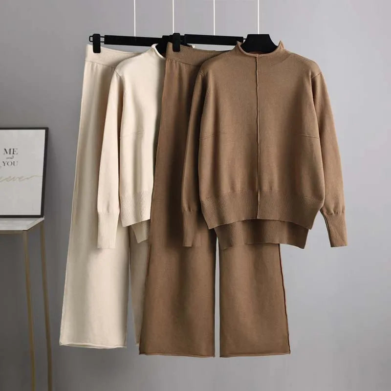 Womens Sweater Set Knit Cozy Fit - BritishMode