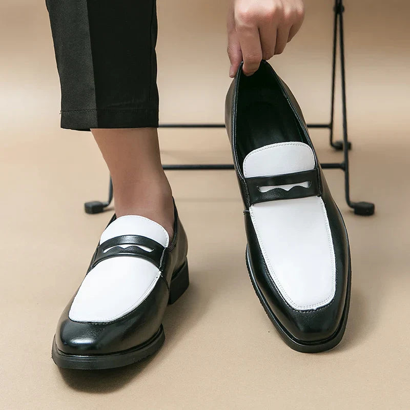 Mens Leather Loafers Slip-On Comfortable