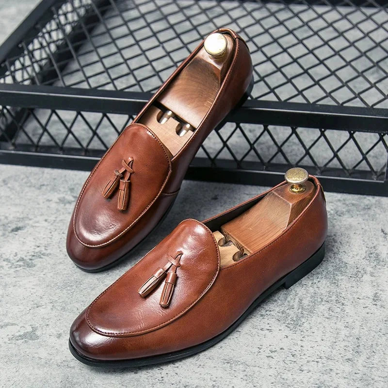 Mens Loafers Slip-On Comfortable Fit