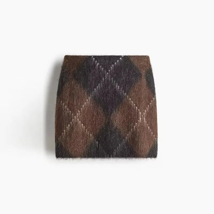 Womens Skirt with Classic Pattern Regular Fit