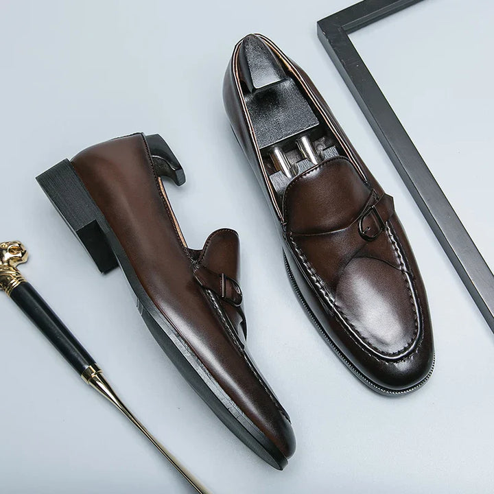 Mens Leather Loafers Classic Slip-On