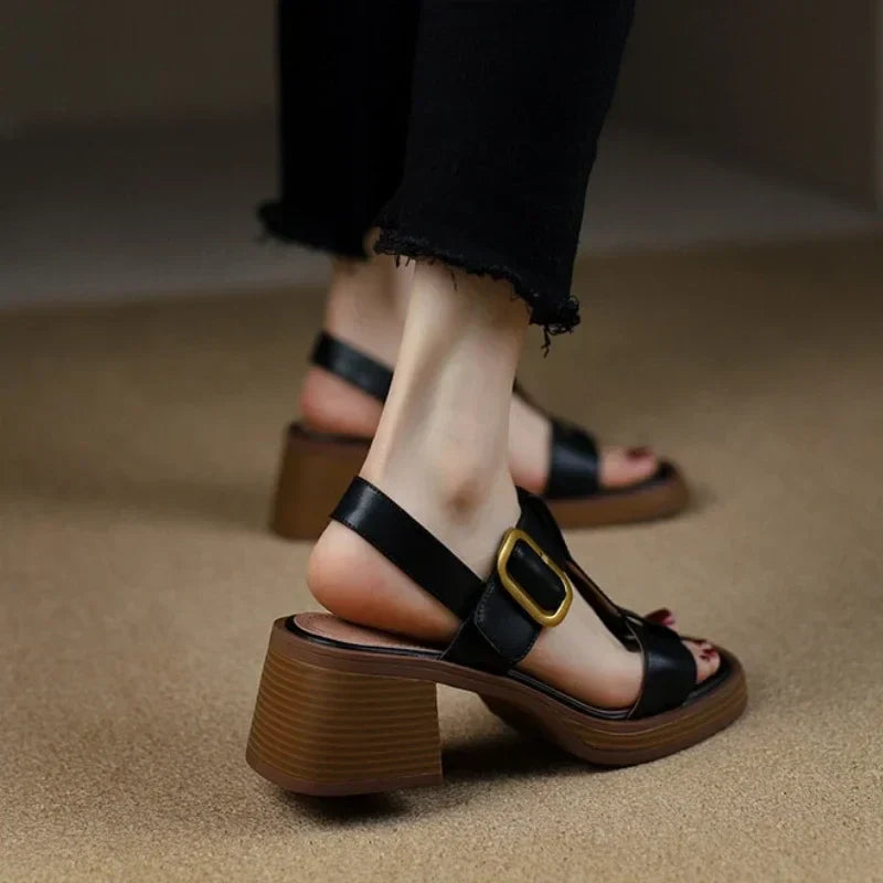 Womens Sandals Leather Strappy Design