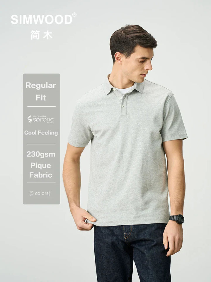 Mens Polo Shirt Lightweight Breathable Fit - BritishMode