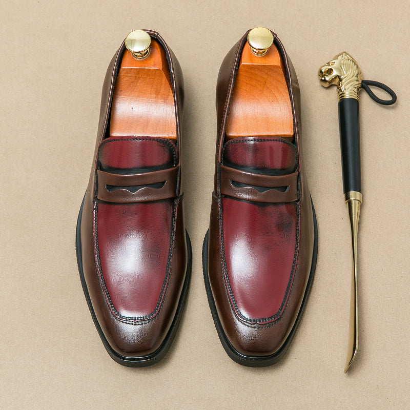 Mens Leather Loafers Slip-On Comfortable